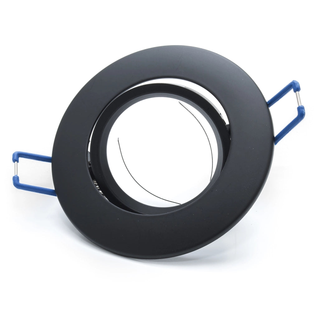 Porta faretto nero supporto luci incasso 75mm luce LED soffitto orientabile GU10 COLORE NERO