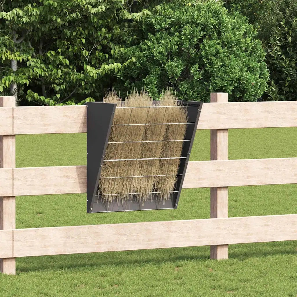 Mangiatore Appeso per Fieno Nero 61 x 33 x 66 cm CFW4273579