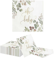 Serviette a foglia di eucalipto 2 strati, 40 pezzi, 33x33 cm, senza cloro, decorazione per feste botanica