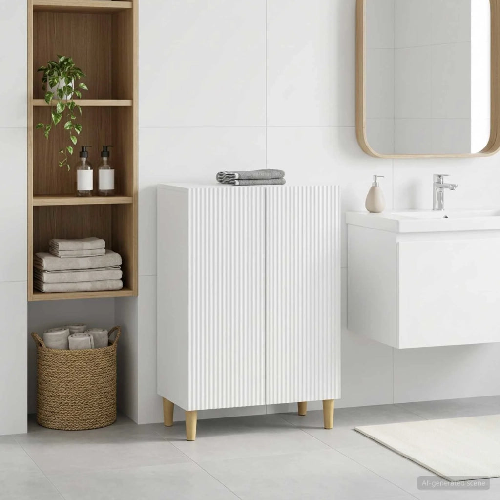 Mobiletto da Bagno ARNHEM Bianco 59,5 x 31 x 80 cm 896615