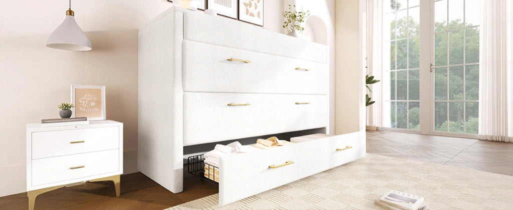DESMIU Letto a scomparsa 140 × 200 cm 2 posti con USB, Type-C, cassetto e ripiano, senza materasso, beige