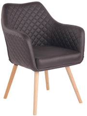 Poltroncina Design Gent In Similpelle natura,marrone scuro
