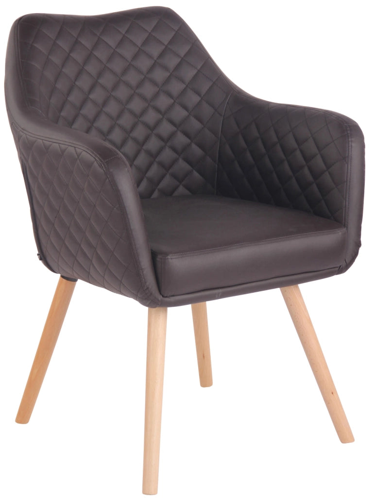 Poltroncina Design Gent In Similpelle natura,marrone scuro