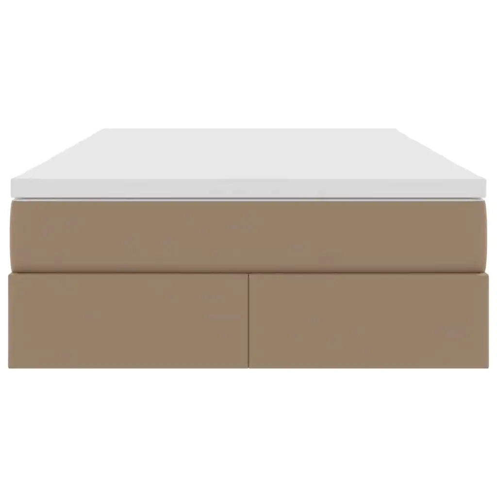 Letto con contenitore e materasso Cappuccino 120 x 200 cm