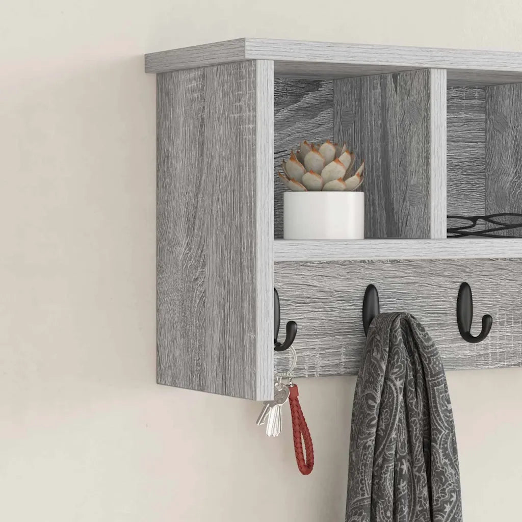Appendiabiti a muro Grigio Sonoma 50 x 16 x 26 cm 874312