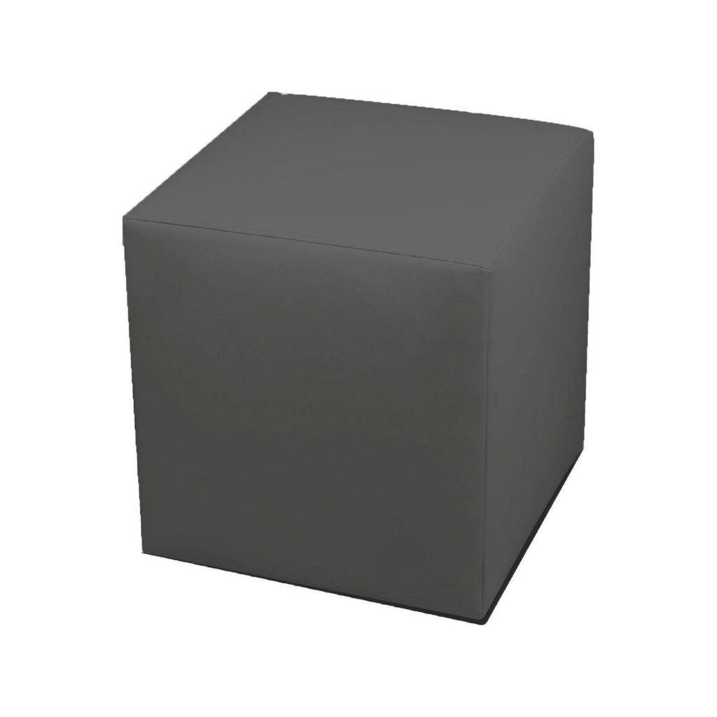 Pouf Accumoli, Poltrona multiuso, Poltroncina sacco, Pouf poggiapiedi, Made in Italy, 40x40 h42 cm, Grigio scuro