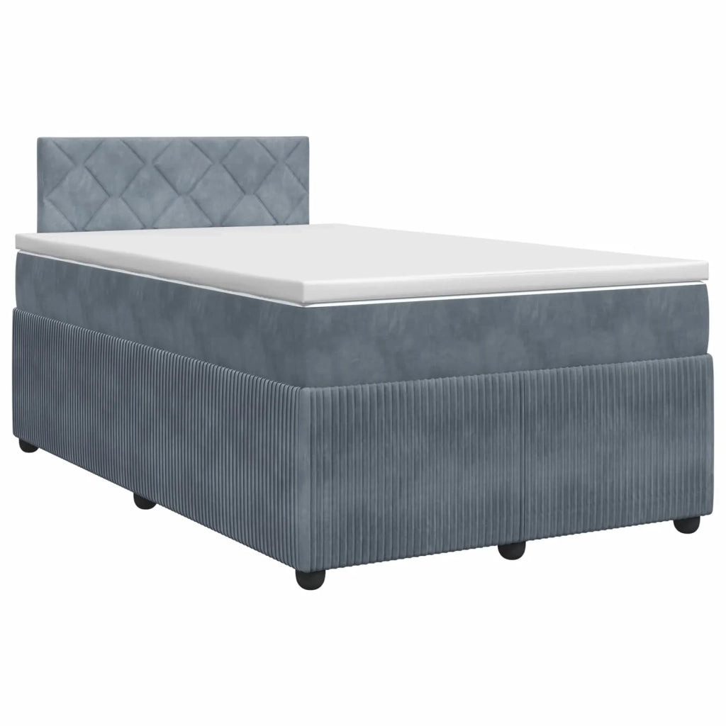 Letto box spring con materasso Grigio Scuro 120 x 190 cm 3451644