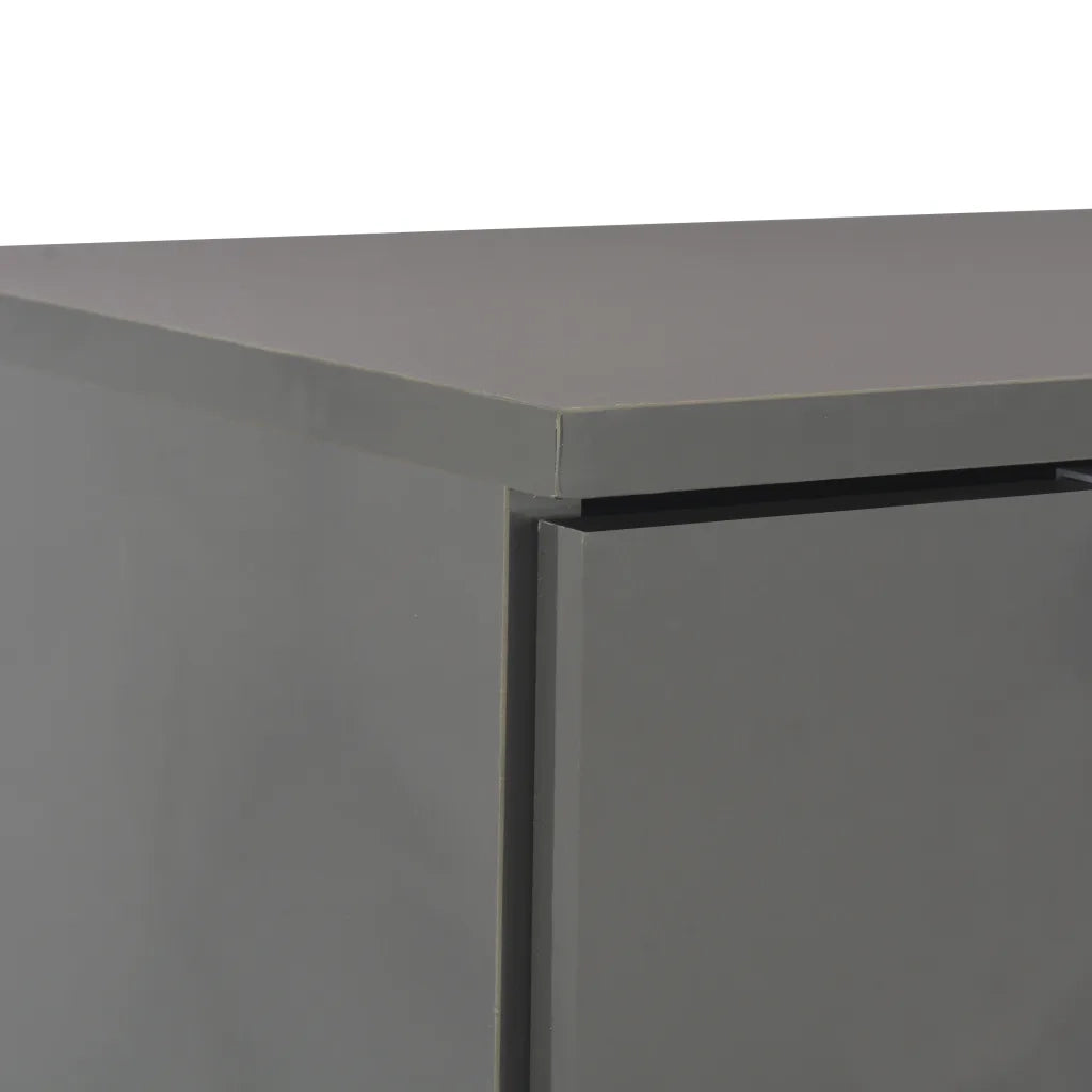 Credenza con Finitura-Buffet-Armadio da cucina Lucida Grigia 71x35x80 cm in Truciolato