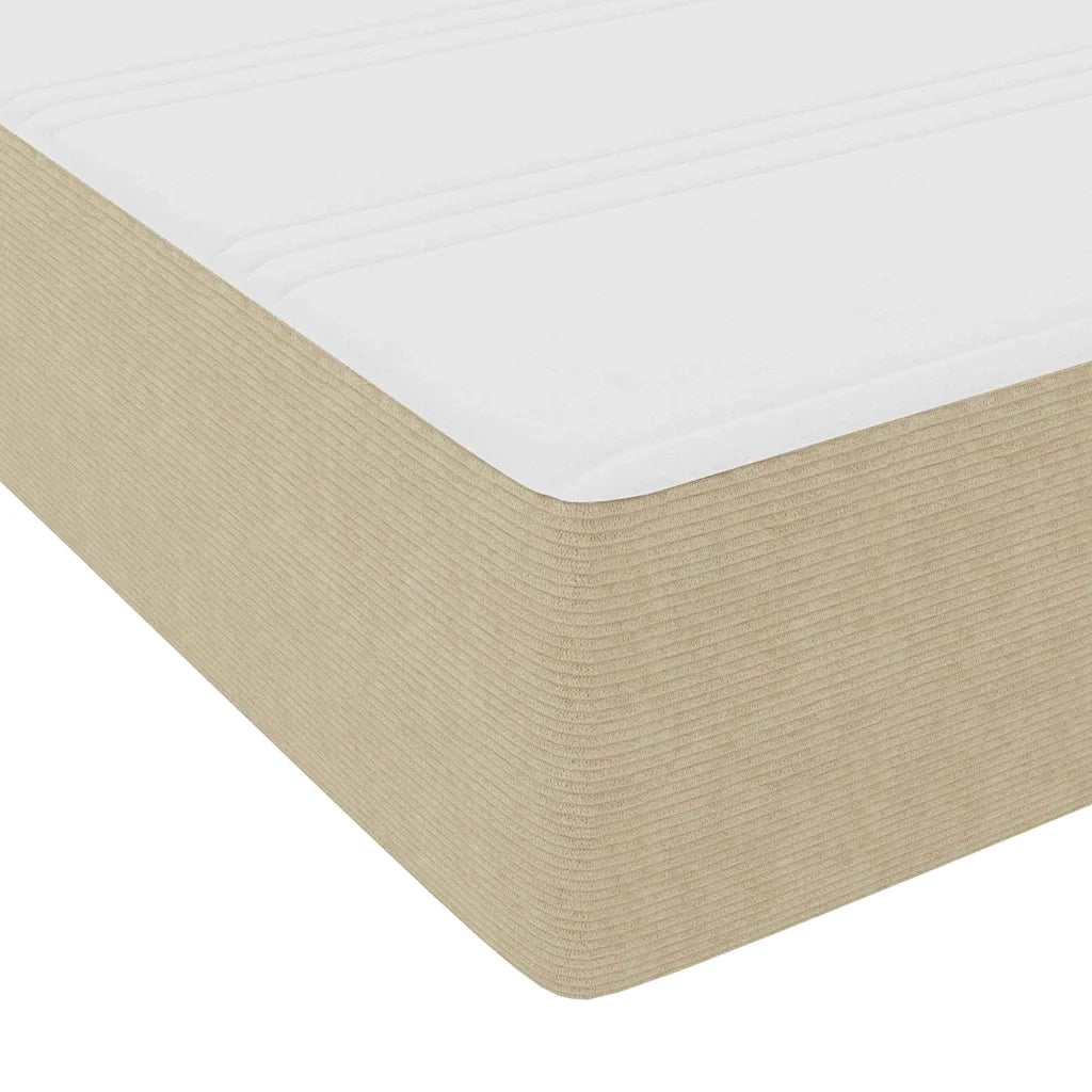 Letto a molle Grigio chiaro e bianco 200 x 200 cm 3337486