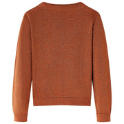 Cardigan da Bambina Lavorato a Mano Cognac 92 CFW6212759