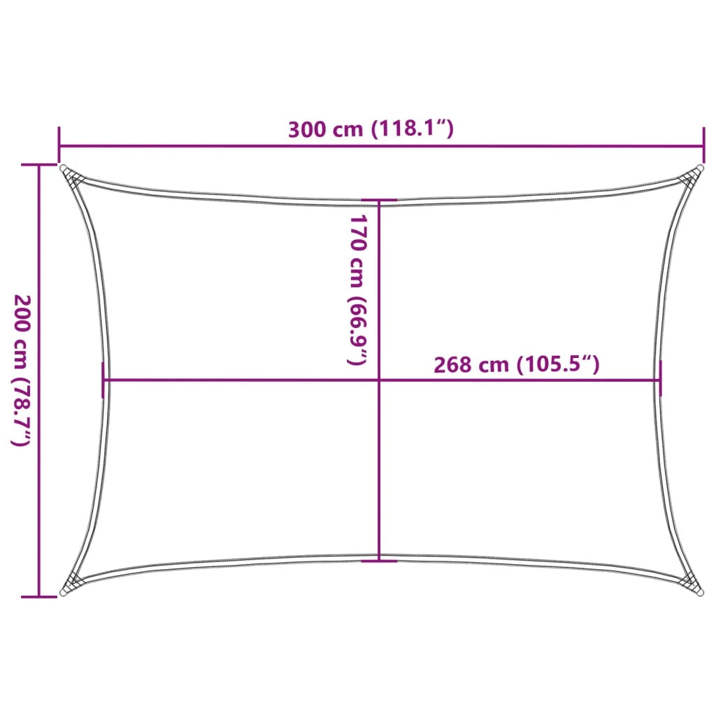 vidaXL Vela Parasole Grigio Chiaro 3x2 m 100% Poliestere Oxford