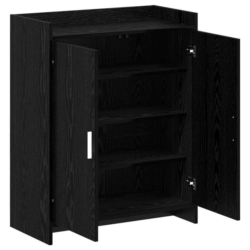 Mobile per scarpe con porta Rovere Nero 73,5 x 36 x 92 cm 8011308
