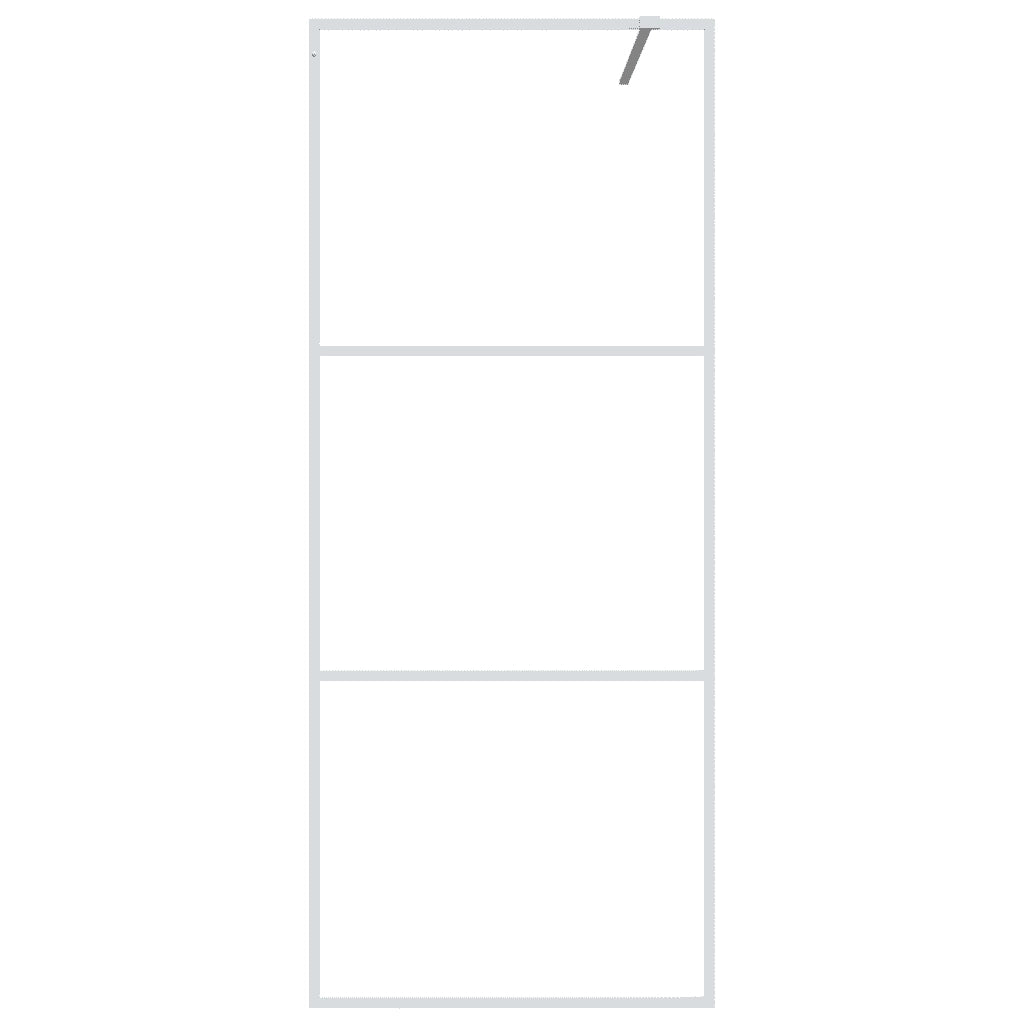 Parete Doccia Walk in Bianca 80x195 cm Vetro Trasparente ESG cod mxl 38992