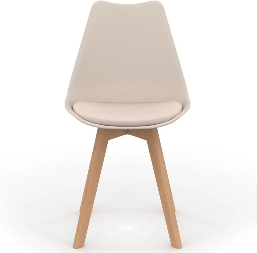 Set di 4 sedie da pranzo scandinave SARA beige