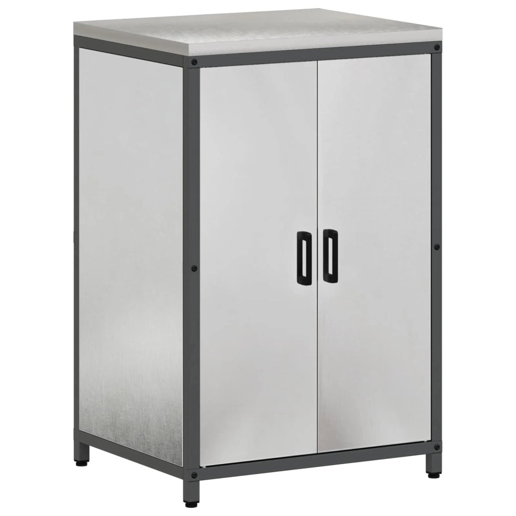 Stoccaggio in cucina con porta Argento 60 x 50 x 92 cm Acciaio 874993