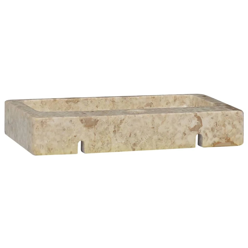 Lavandino da bagno lavabo da appoggio lavabo da WC lavabo da bagno lavabo da interno 38 x 24 cm marmo crema 02_0002830