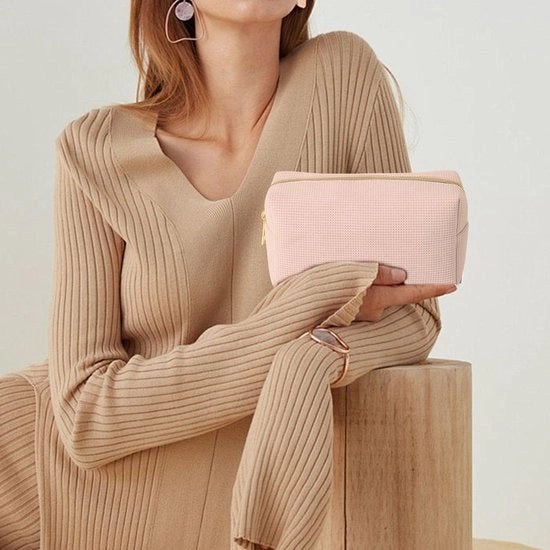 Tas da makeup con colori fissi, design creativo e modaiolo, riutilizzabile e multifunzionale, ideale per viaggiare comodamente con grande capacità.