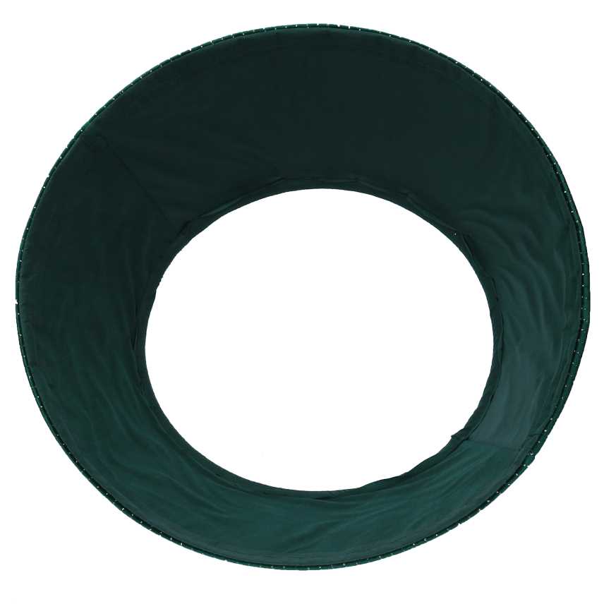 Copri base albero tessuto verde e argento tondo cm Ø56xh25