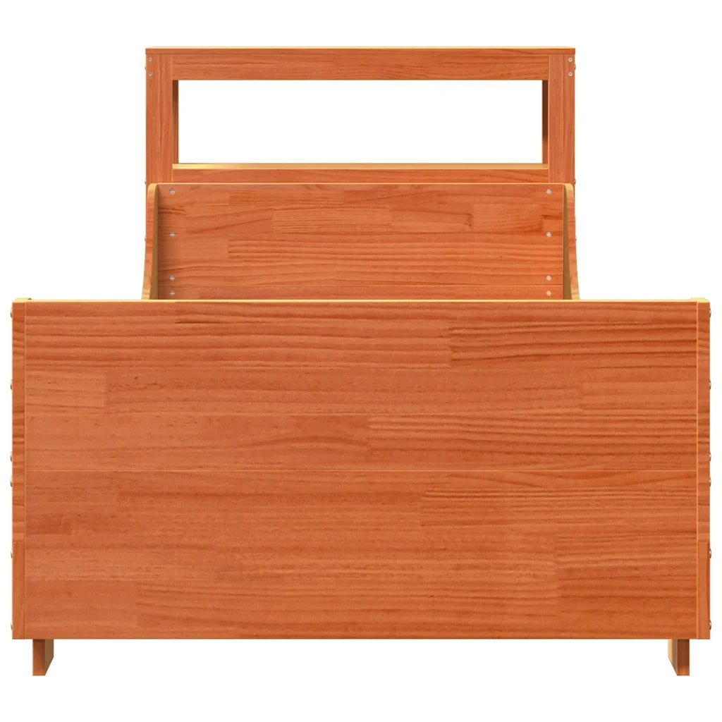 Letto senza Materasso Marrone Cera 90x200 cm Legno di Pino 3306470