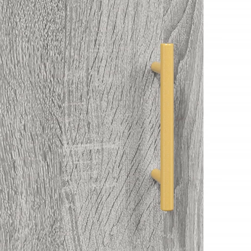 Buffet credenza cassettiera armadio mobile contenitore organizer cucina soggiorno salotto rovere Sonoma alto 34,5 x 34 x 180 cm legno ingegnerizzato grigio 02_0035342