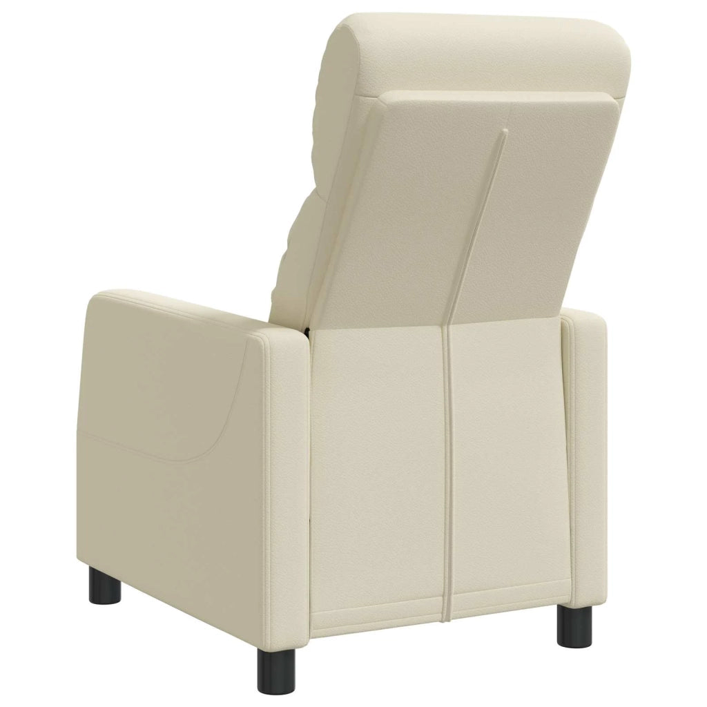 Divano Sedia-Poltrona reclinabile Crema Similpelle 353831