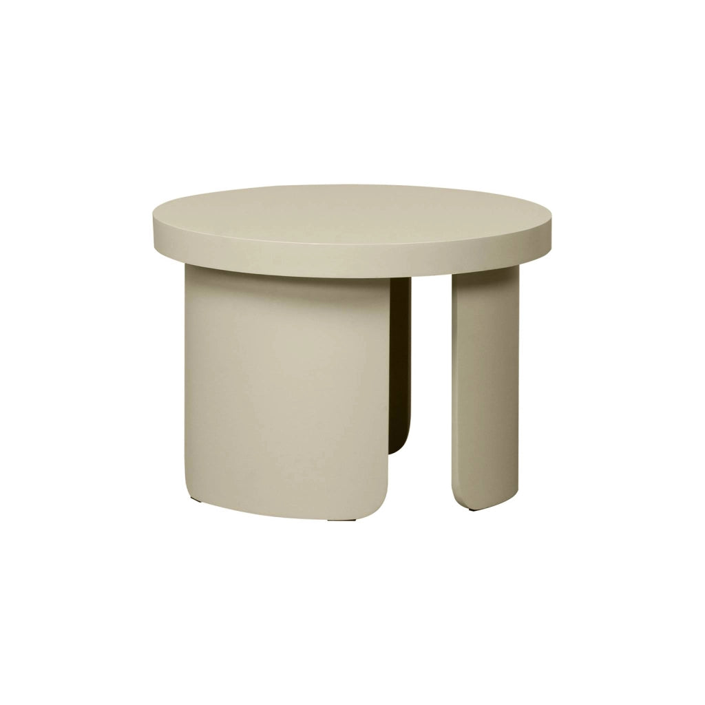 Set di 2 tavolini rotondi impilabili, beige