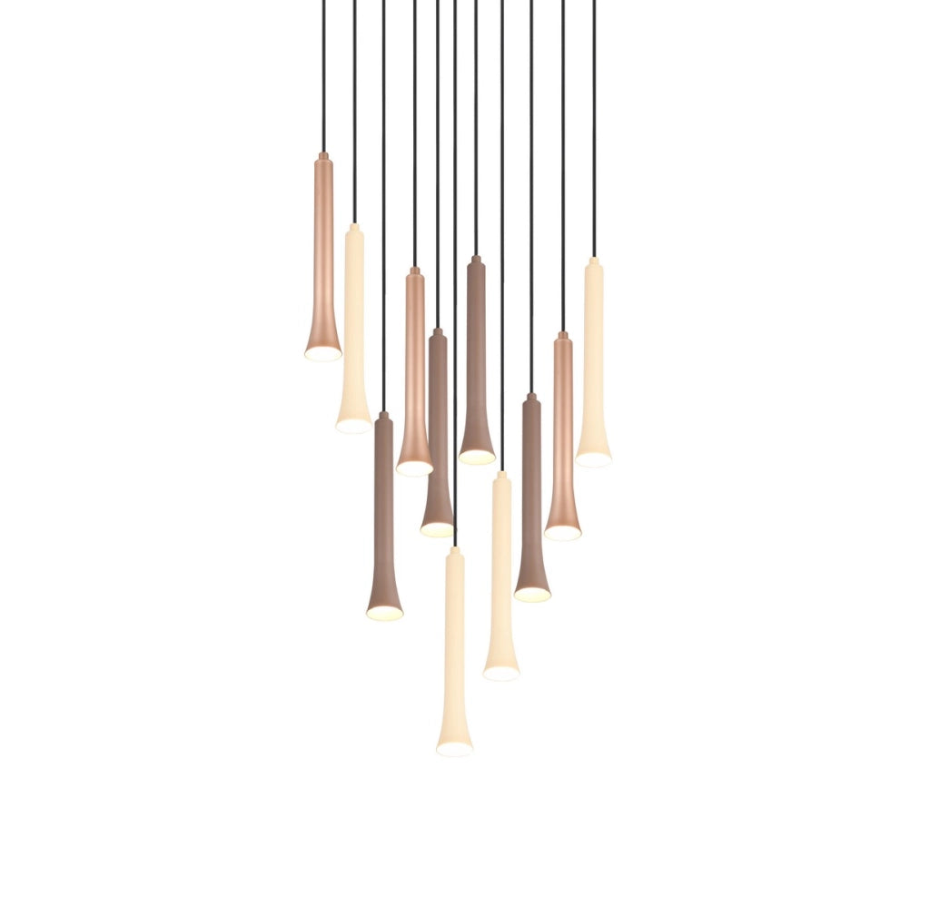 Lampada a sospensione LED Trio Fiato Ø40 bronzo/nero