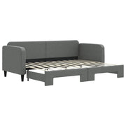 Divano letto | Sof¨¤ letto | Letto singolo Estraibile Grigio Scuro 80x200 Tessuto