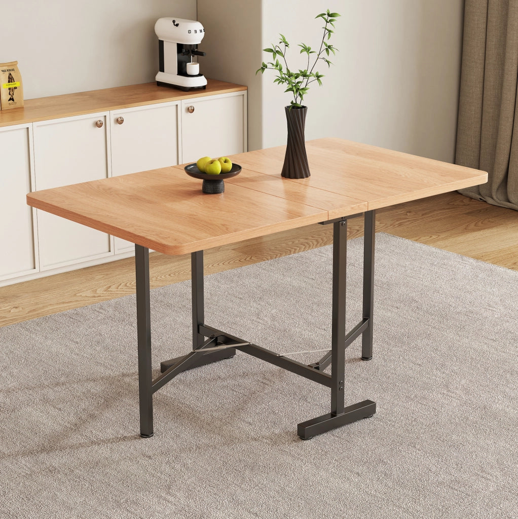 Tavolo da pranzo allungabile e pieghevole; MDF; colore rovere bianco americano