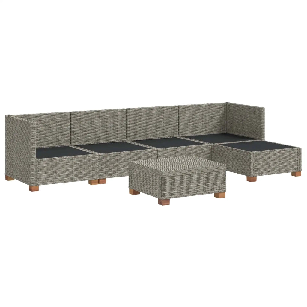 6 pz Set Lounge in Rattan con Cuscini GENDT Rattan naturale 3429851