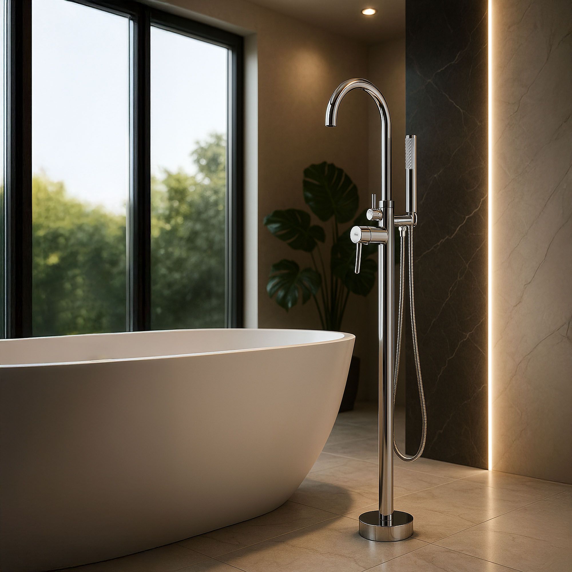 Rubinetto Indipendente Rea Lungo Chrome