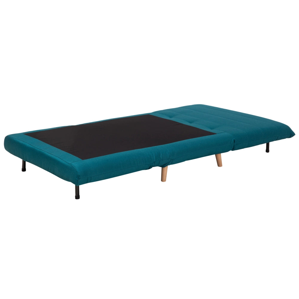 Divano letto piccolo tessuto blu 1 posto letto pieghevole senza braccioli scandinavo