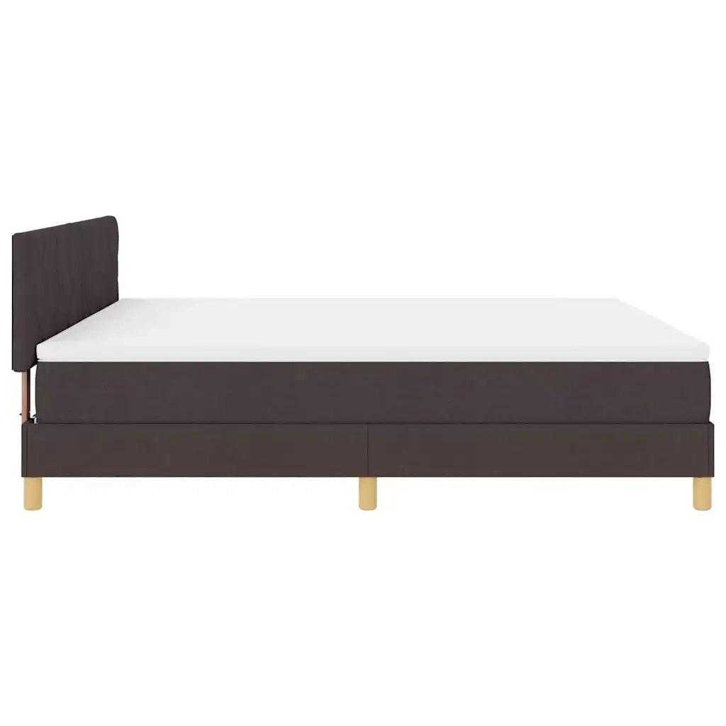 Letto a molle con materasso Marrone Scuro 180 x 200 cm Tessuto 3339017