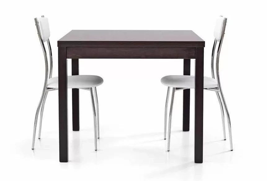 Tavolo moderno apertura a libro moro wenge 90x90x76h (567) - Mobili 2G