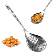 Spazzola a schiuma in acciaio inossidabile da 36 cm - grande cucchiaio a setole per accessori wok - skimmer a setole per rimuovere grasso.