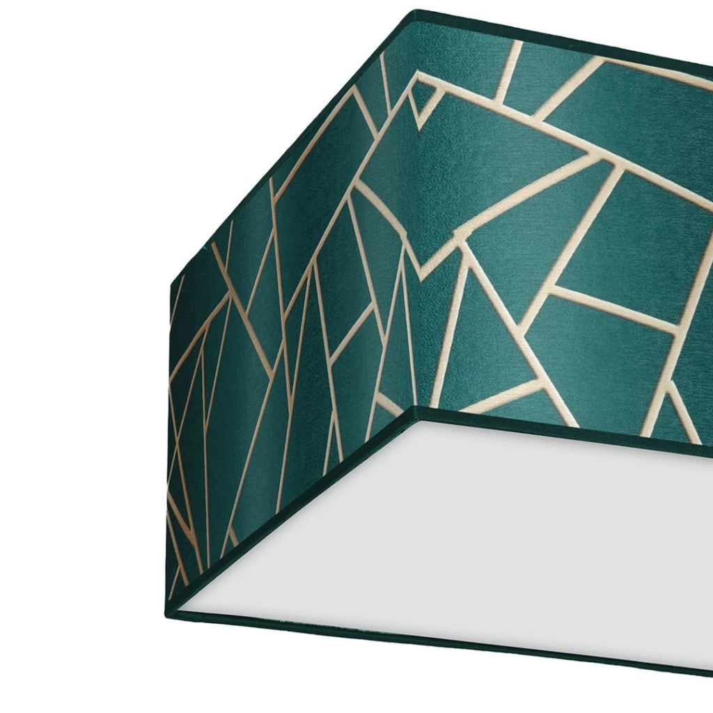 Plafoniera Ziggy Milagro verde quadrata 40cm 2xE27