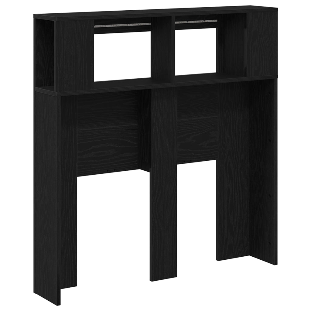 Testata da letto vitaXL con luci LED Rovere Nero 100x18,5x103,5 cm