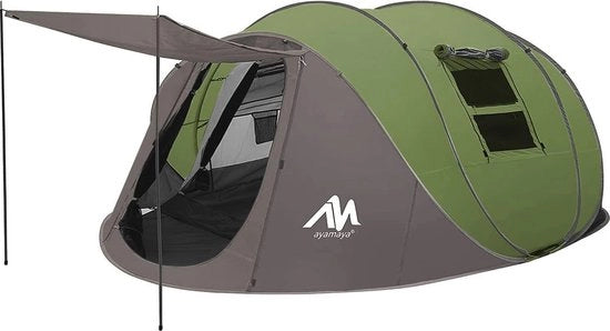 Tenda pop-up per 6 persone - Tenda da campeggio a doppia parete impermeabile con vestibolo e impianto automatico