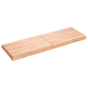 Piano Tavolo Marrone Chiaro 120x40x(2-6) cm Rovere Non Trattato 363957