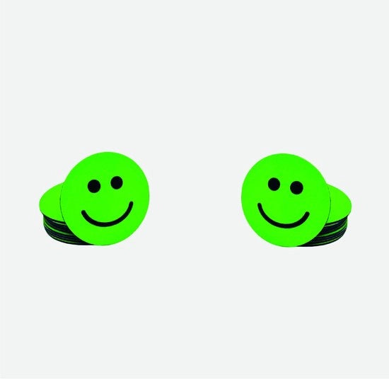 20 magneti verdi sorrisi (diametro 2 cm): 20 facce verdi felici – ideali per una comunicazione creativa a scuola, sul lavoro e nella vita quotidiana