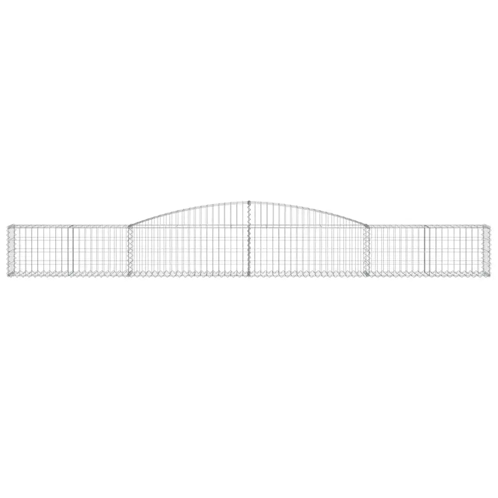 Cesti Gabbioni ad Arco 2 pz 400x30x40/60 cm Ferro Zincato 3146827