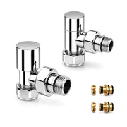 Kit valvola e detentore raccordo multistrato diam 16 cromato