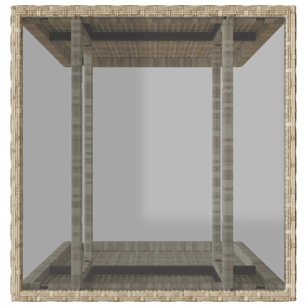 Set da BistrÃ² 3 pz con Cuscini Grigio Chiaro in Polyrattan