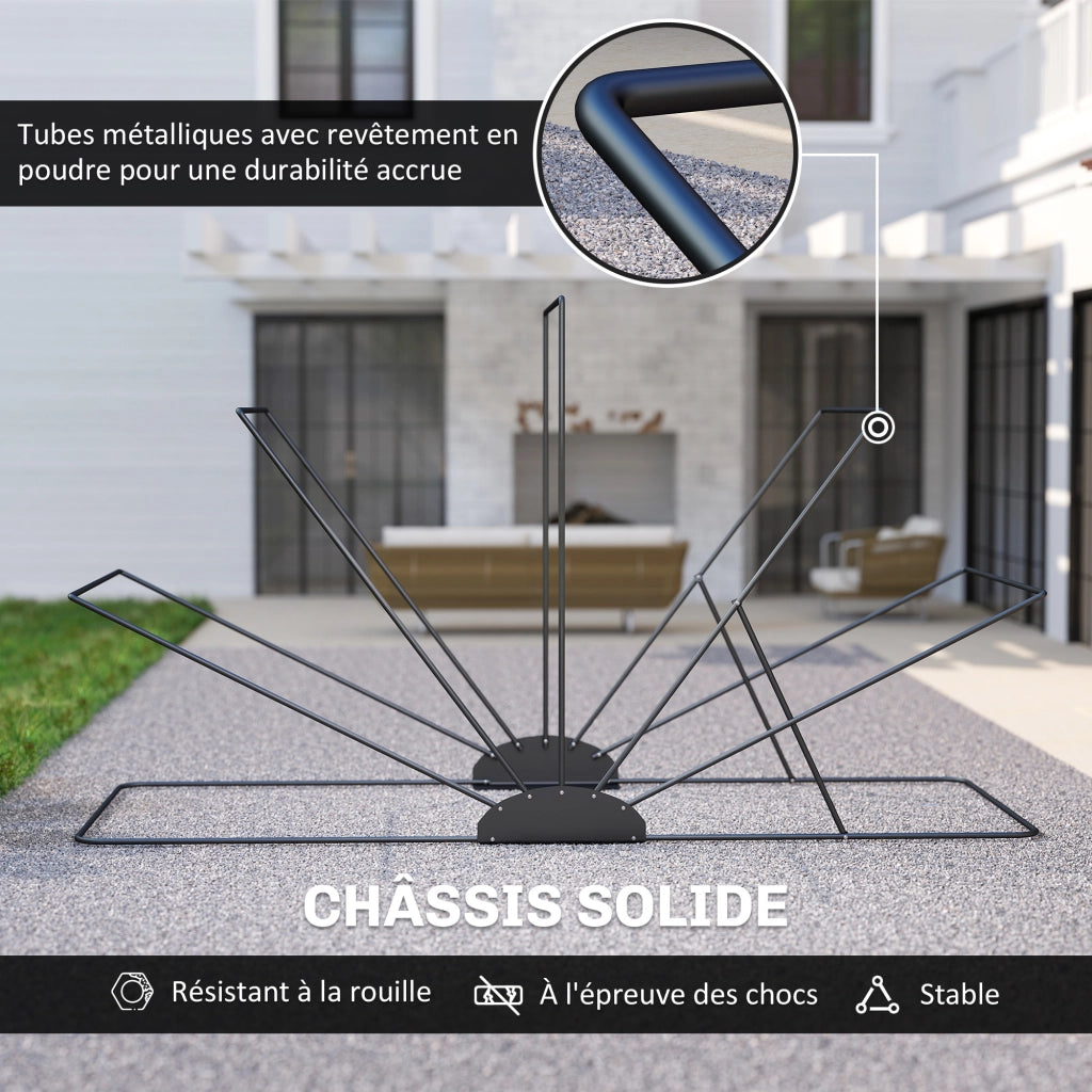 Copertura moto esterno tenda protezione ¨C Minimal ¨C Oxford 345x135x191 cm nero