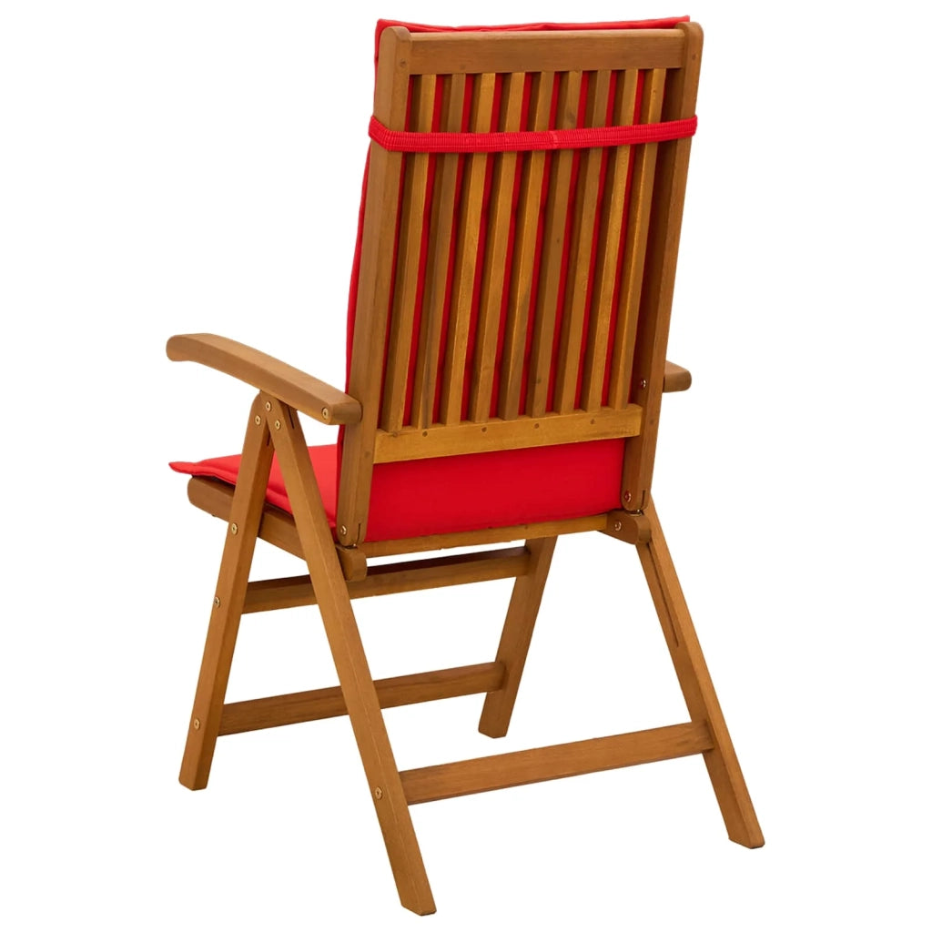 Sedie da giardino reclinabili 4 pz Naturale 3434468