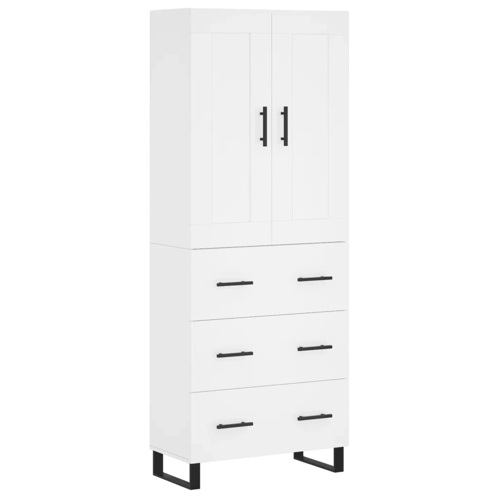 Credenza Bianca 69,5x34x180 cm in Legno Multistrato 3199769