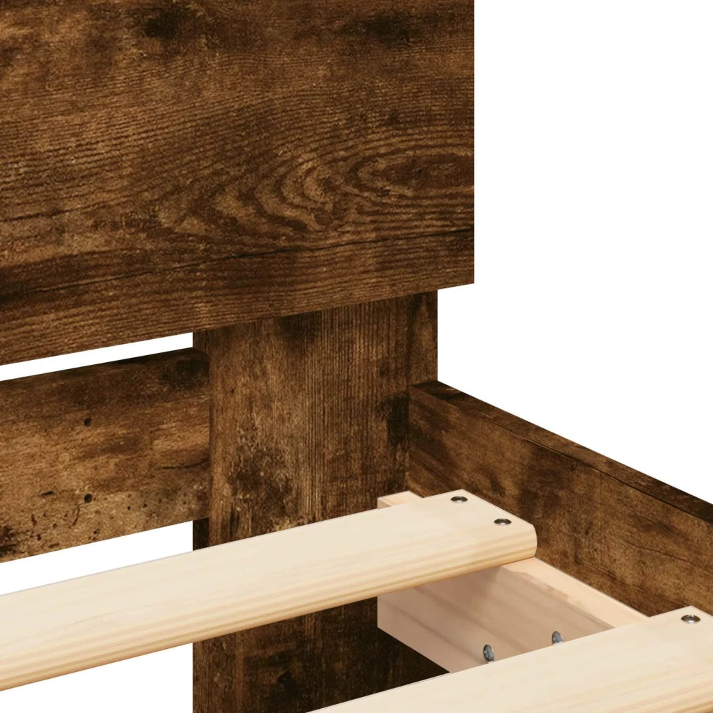 Struttura del letto Rovere Fumo Legno ingegnerizzato 8008992