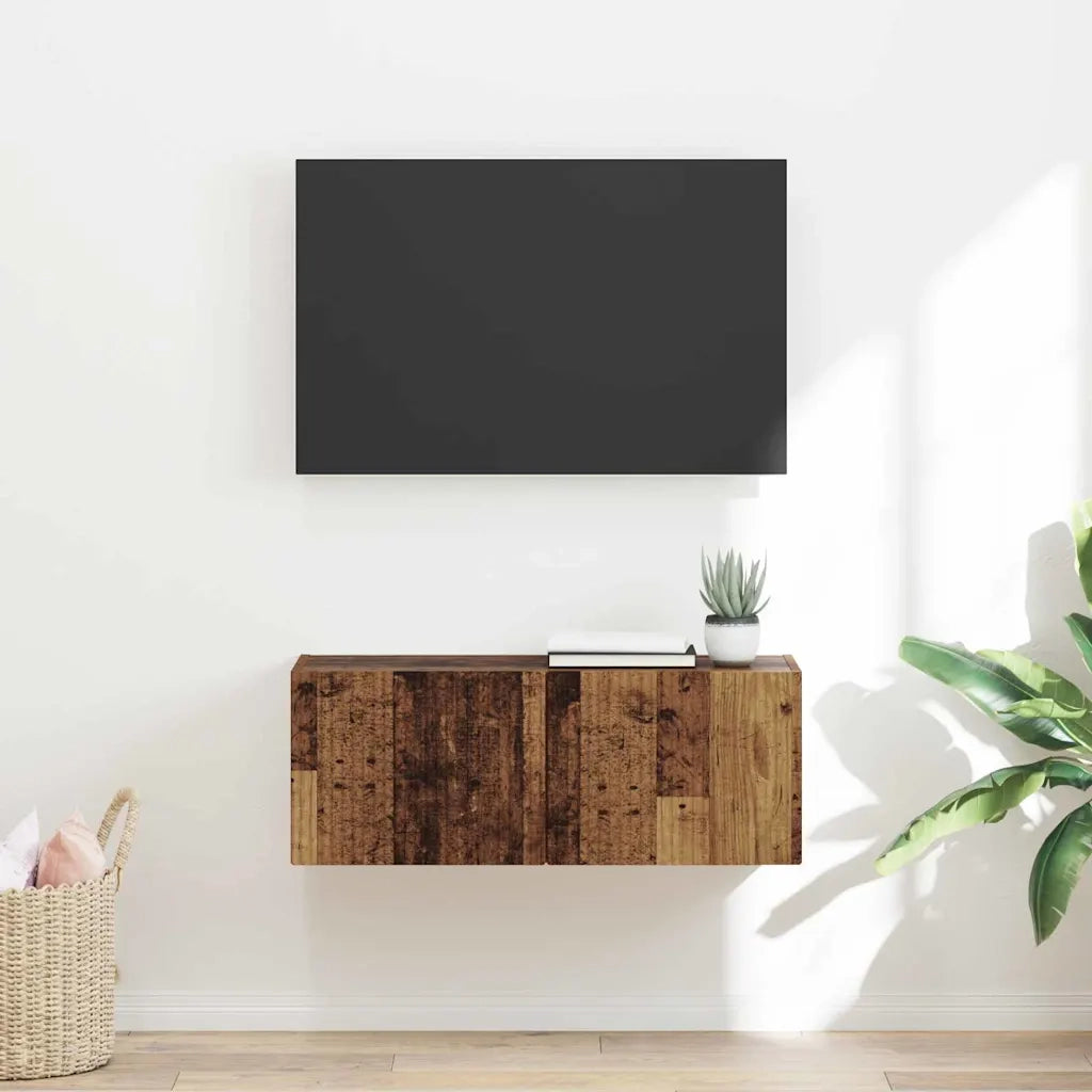 Mobile TV da parete Legno vecchio 78,5 x 31 x 29,5 cm