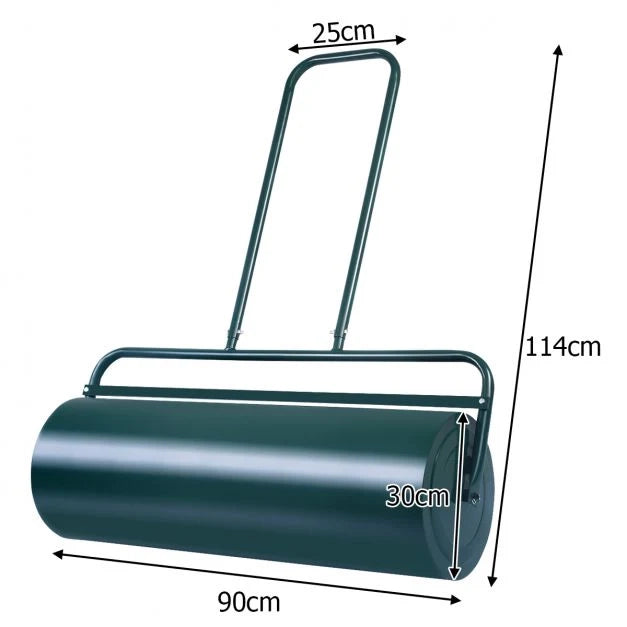 Rullo per prato da giardino con capacità di 63 litri diametro rullo: 30 cm larghezza: 60 cm in acciaio verde 20_0006802