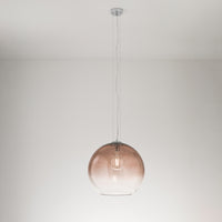 Sospensione Contemporanea Planet Vetro Marrone 1 Luce E27 Ip20 D45